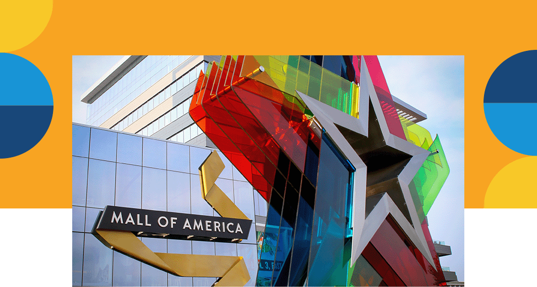 An art installation of a star at the Mall of America in Bloomington, MN.