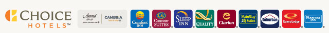Choice Hotels brand logos.