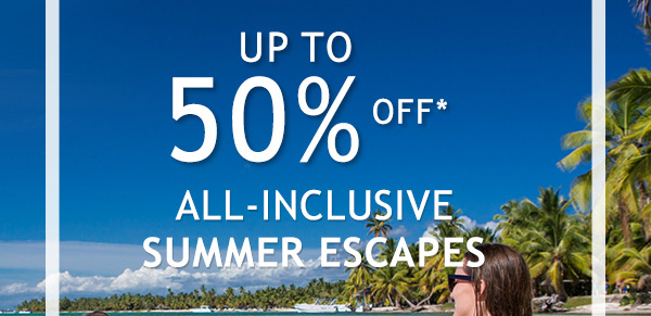 Final Days. Vacation Activation Sale. Up to 50% off*. Book Now