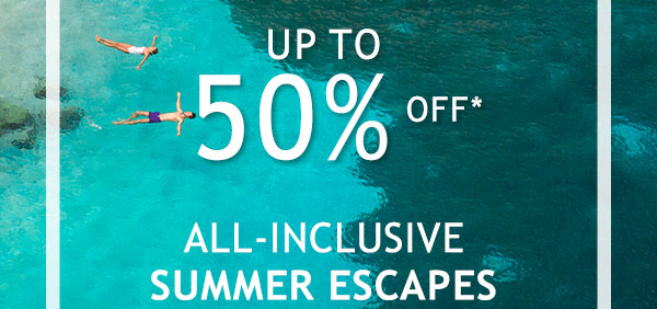 Final Days. Vacation Activation Sale. Up to 50% off*. Book Now