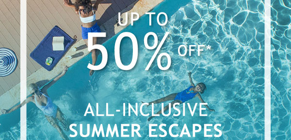 Final Days. Vacation Activation Sale. Up to 50% off*. Book Now