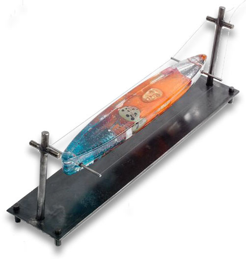 An image of an artistic canoe
