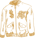 Drawing of a jacket. 