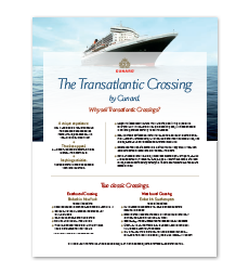 Selling Transatlantic Crossings Flyer