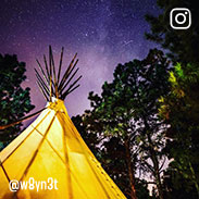 Tepee under the milky way. @w8yn3t on Instagram