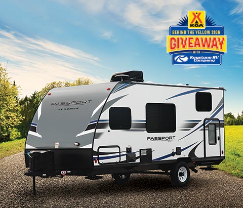 KOA Behind the Yellow Sign Giveaway with Keystone RV Camping