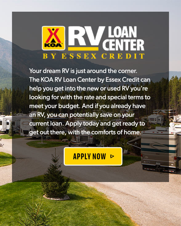 KOA RV Loan Center by Essex Credit. Apply now