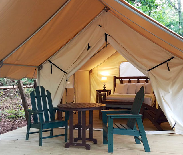 A luxury safari tent