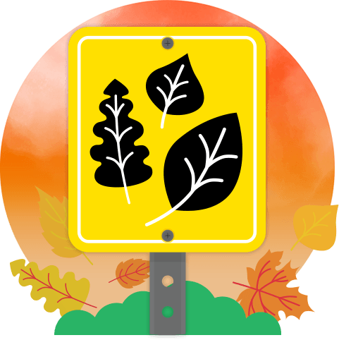A decorative fall sign