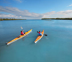 Two kayakers on the water