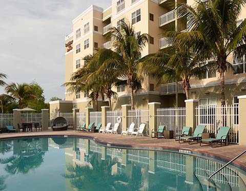 The Residence Inn pool deck