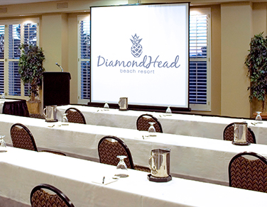 Meeting set up at Diamondhead Beach Resort.