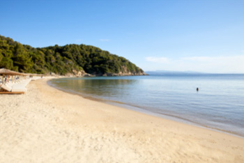 Secluded island beach