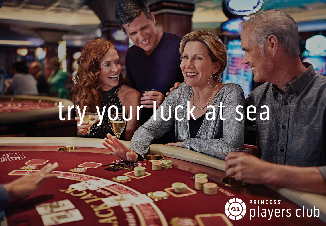 get on board to game. image of guests playing casino games