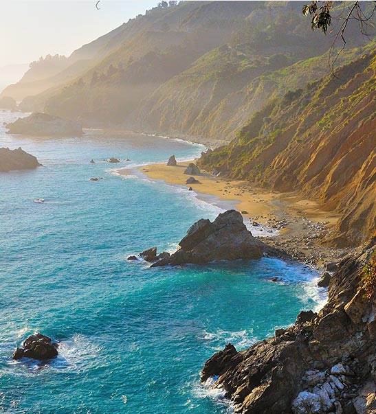 California's rocky coastline