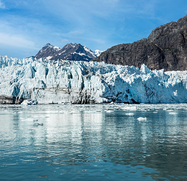 A rocky glacier