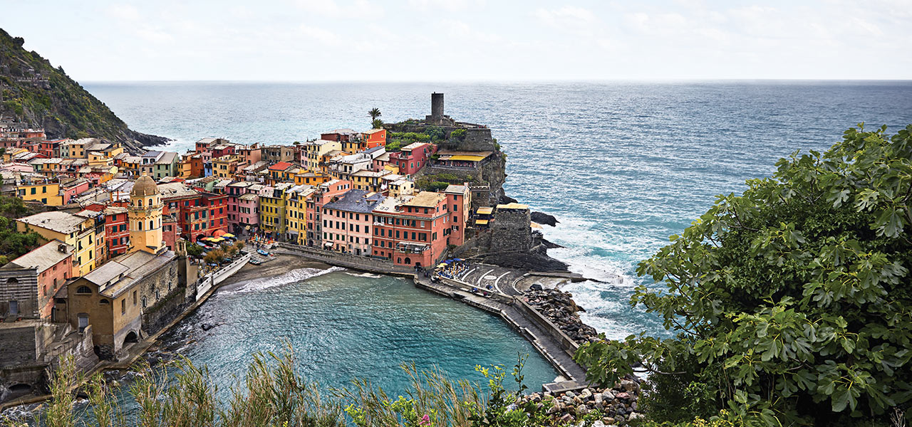 Colorful buildings on the Italian coast