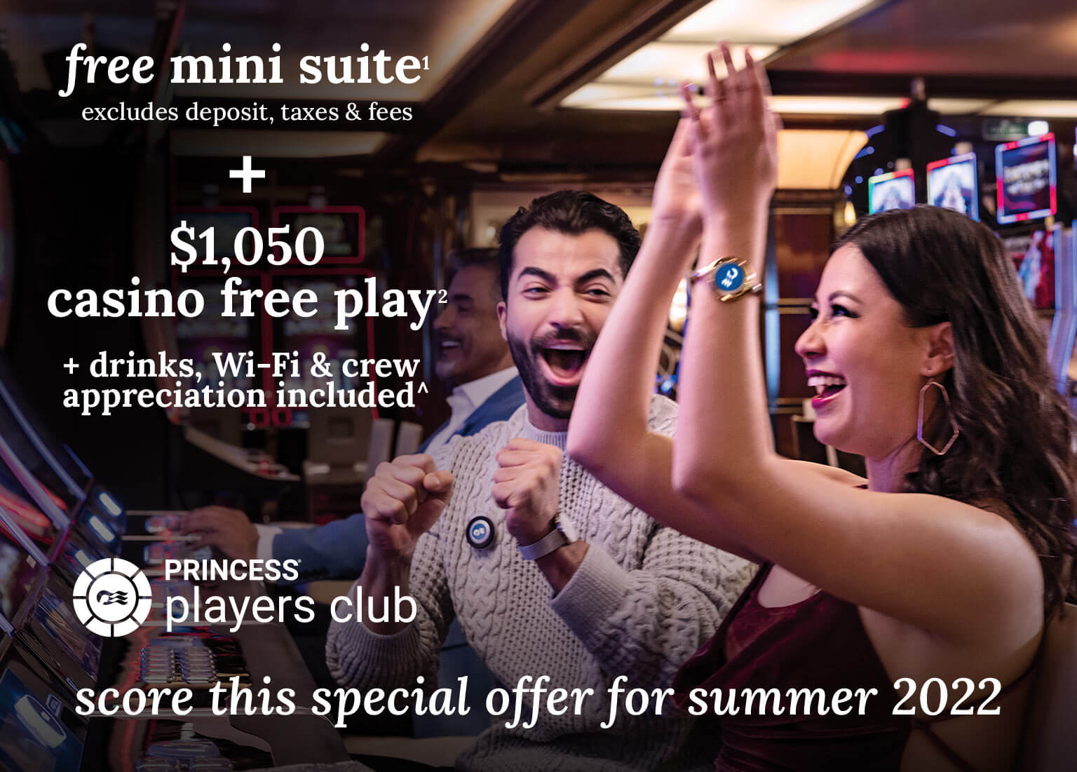 free mini-suite + $1,050 casino free play + drinks, Wi-Fi & crew appreciation included. Click here to book.
