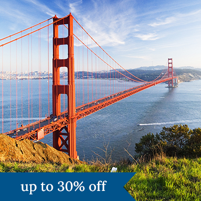 Golden Gate Bridge in San Francisco. Click here to book.