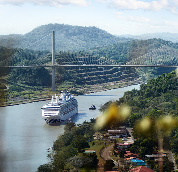 A Princess ship crosses the Panama Canal. Click here to book.