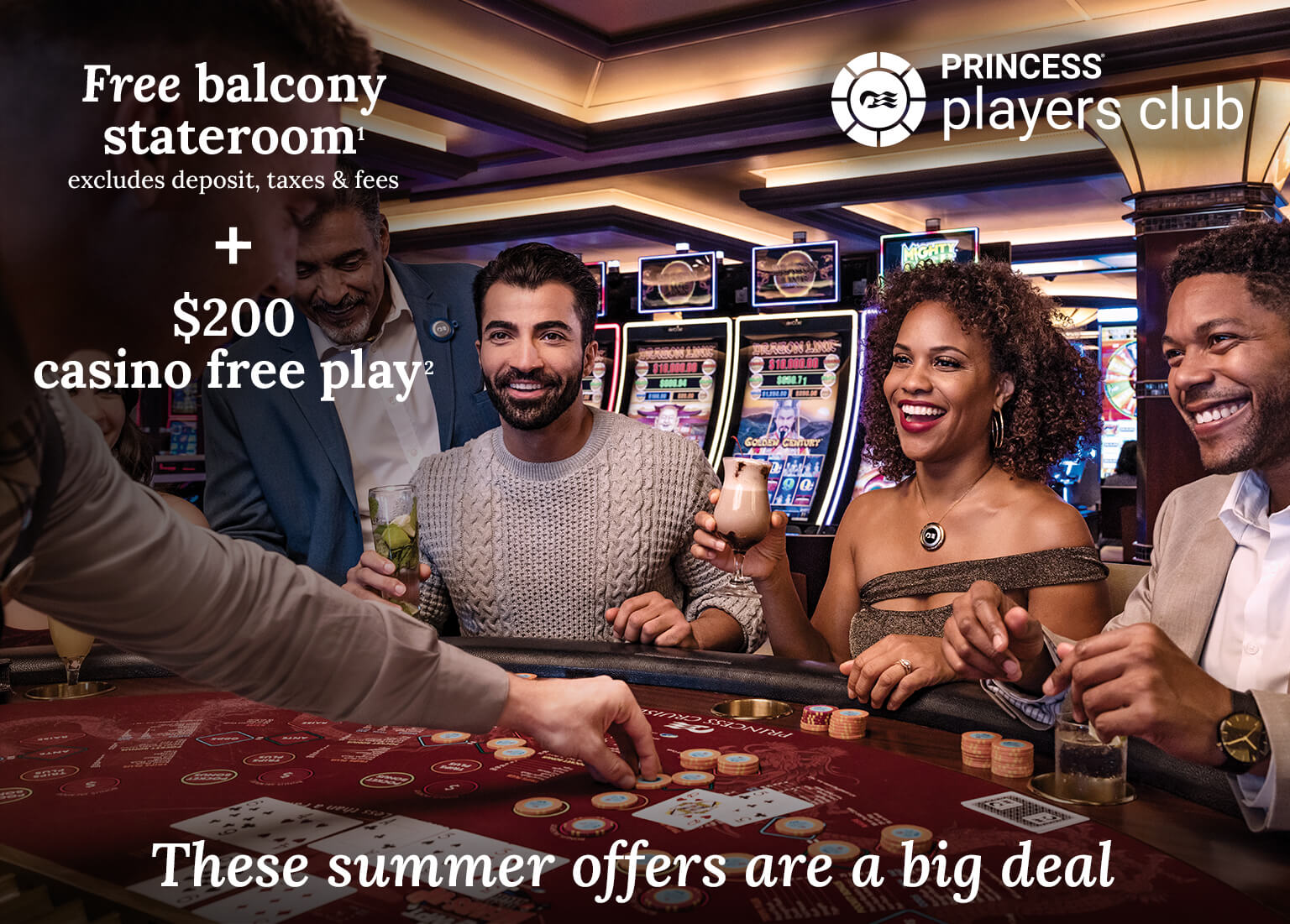 free balcony stateroom + $200 casino free play. Click here to book.