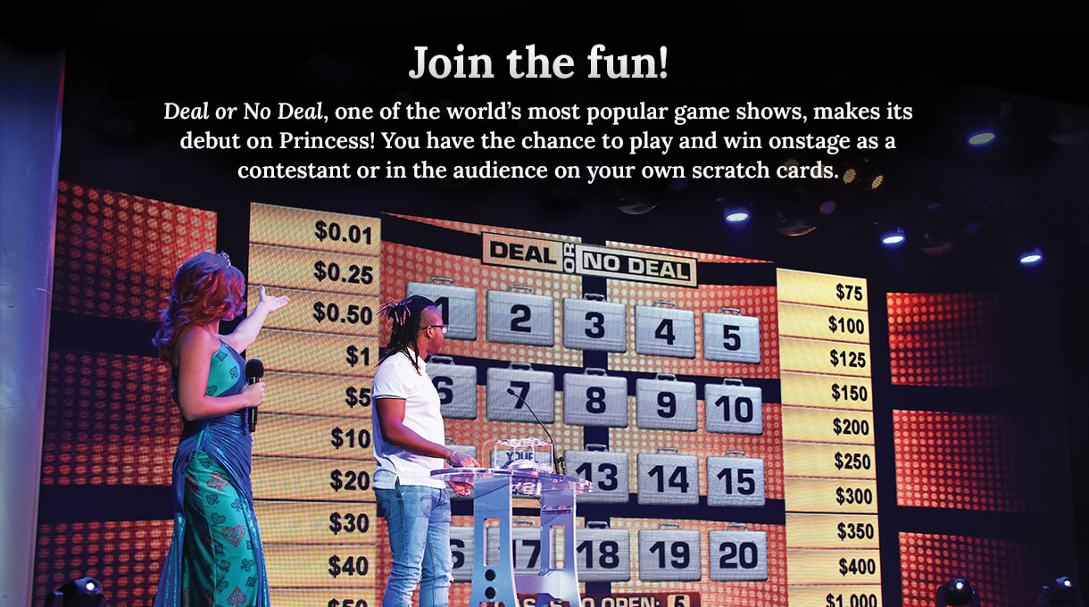 Deal or No Deal banner. Click here to book.