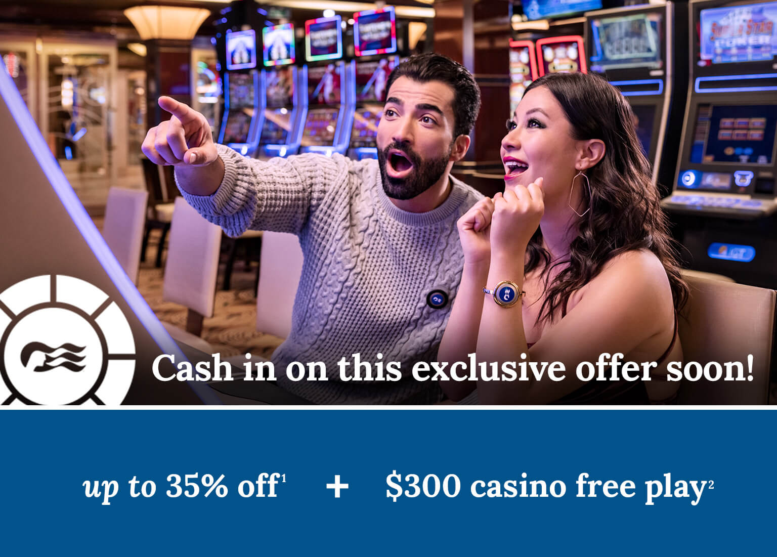free balcony stateroom + $1000 casino free play + Princess Plus. Click here to book.