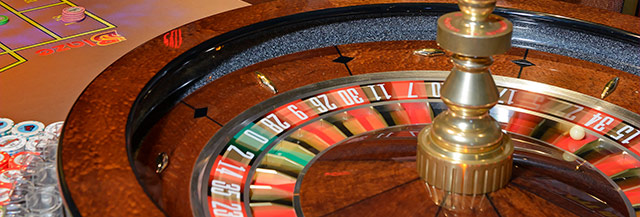 A roulette table. 