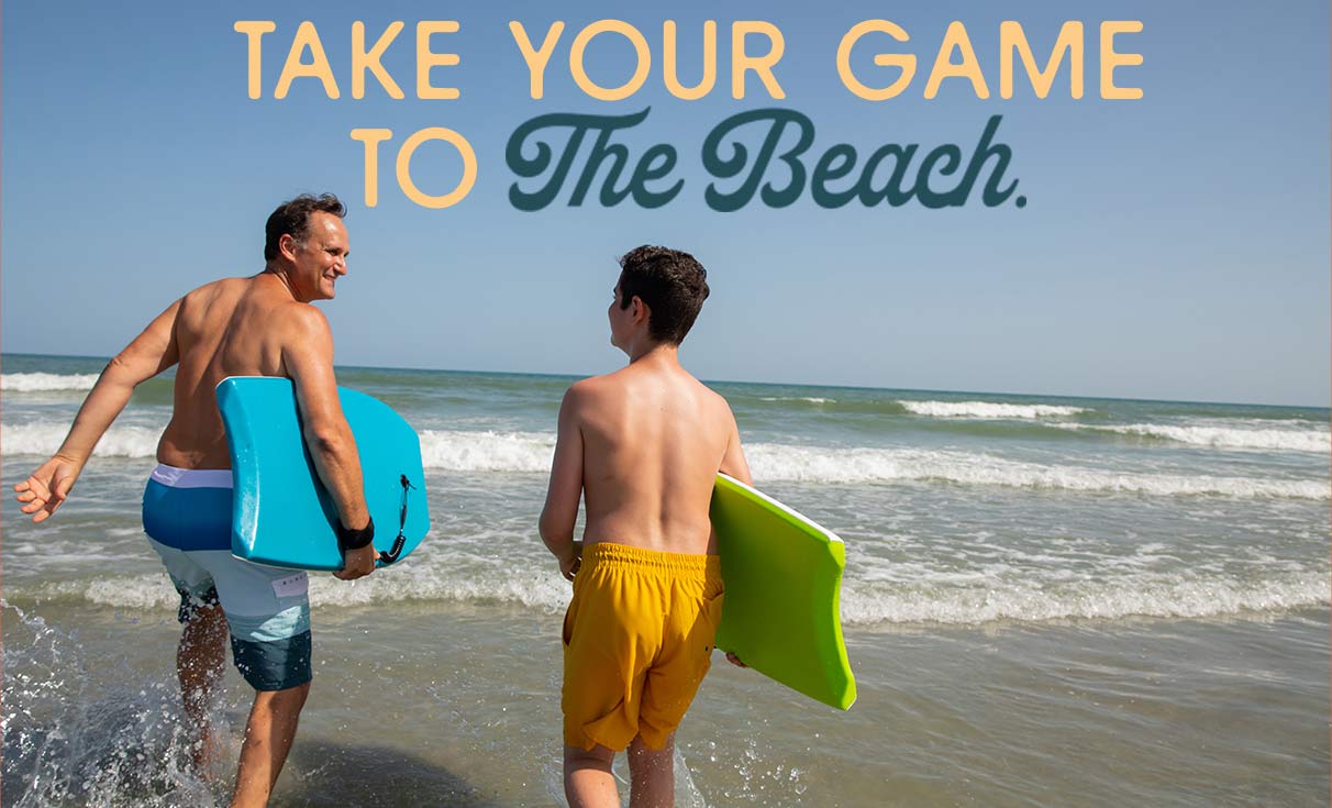 Take your game to the beach.