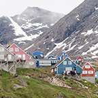 Colorful houses in the mountains
