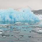 Blue glacial ice